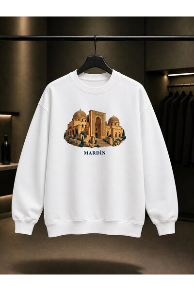 fame-stoned Mardin Zinciriye Medresesi Printed Unisex 100% Cotton Sweatshirt