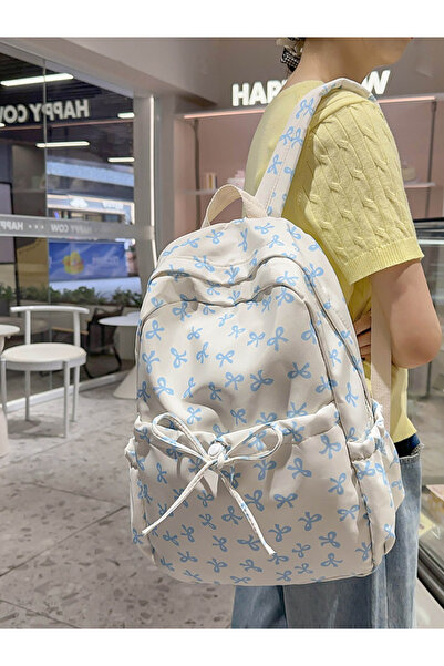 Take Two By Styli Bow Print Backpack