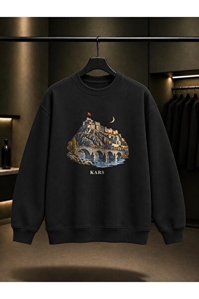 fame-stoned Castle of Cars Stone Bridge Printed Unisex 100% Cotton Sweatshirt