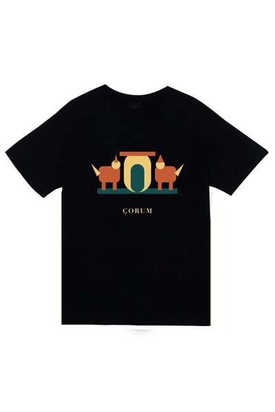 fame-stoned Çorum Alacahöyük Sphinx Door Printed Unisex 100% Cotton T-Shirt