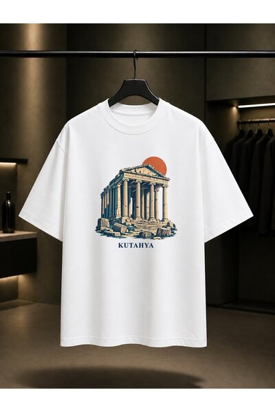 fame-stoned Kütahya Aizanoi Zeus Temple Printed Unisex 100% Cotton T-Shirt