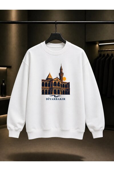 fame-stoned Diyarbakır Ulu Camii Printed Unisex 100% Cotton Sweatshirt