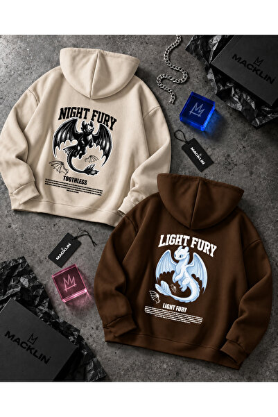 darkopia Lover - Friend Couple Combination Night & Light Fury Back Printed Sp...