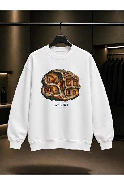fame-stoned Bayburt Aydıntepe Printed Unisex 100% Cotton Sweatshirt
