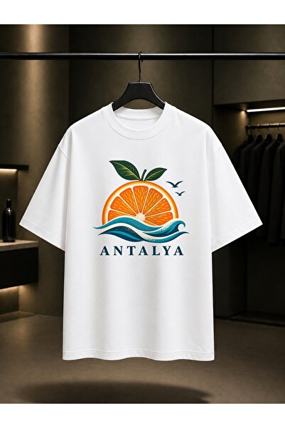 fame-stoned Antalya Finike Orange Printed Unisex 100% Cotton T-Shirt