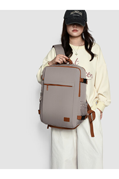 Take Two By Styli Grey Travel Backpack with Shoe Compartment