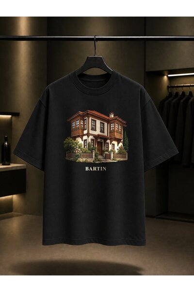 fame-stoned Bartin Houses Printed Unisex 100% Cotton T-Shirt