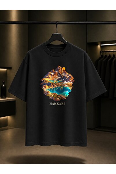 fame-stoned Hakkari Sat Glacier Lakes Printed Unisex 100% Cotton T-Shirt