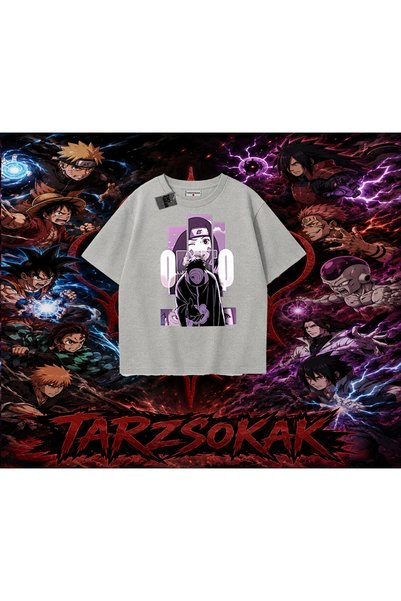 Tarzsokak تي شيرت أوبيتو أوتشيها ناروتو أنمي كاركتر أوفر سايز للجنسين باللون ...