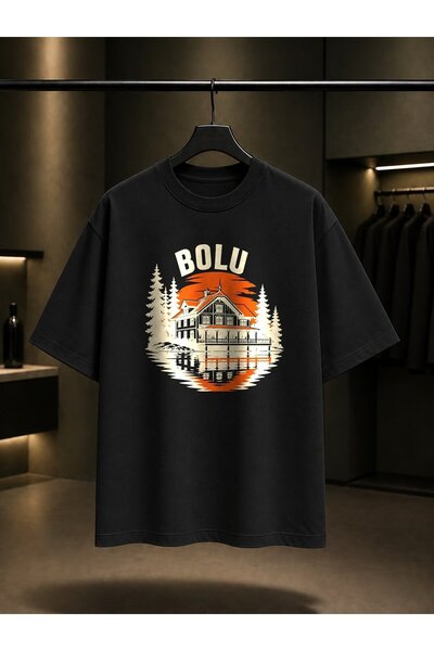 fame-stoned Bolu Gölcük Nature Park Printed Unisex 100% Cotton T-Shirt