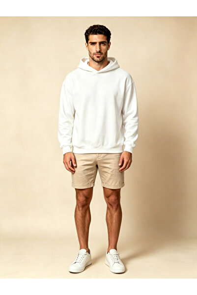 Take Two By Styli White Pullover Hoodie Sweatshirt