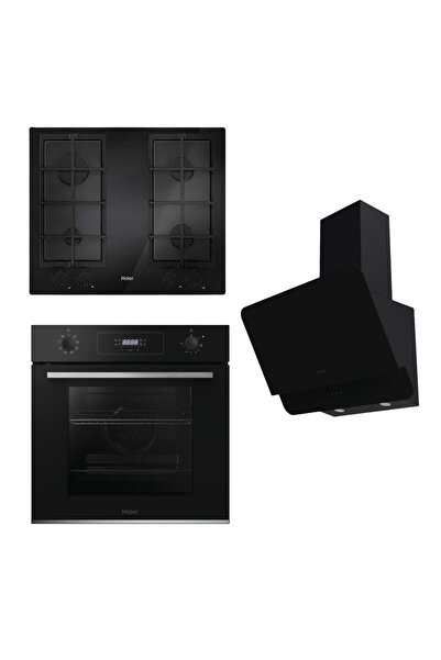 Haier HWOS2BFA2H4A Ankastre Fırın+HAVG6TBP/TK Anka stre Ocak+HADG6CS2BGHT Dav...