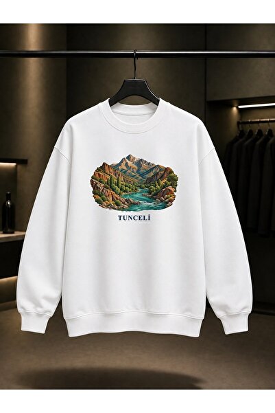 fame-stoned Tunceli Munzur Vadisi Printed Unisex 100% Cotton Sweatshirt