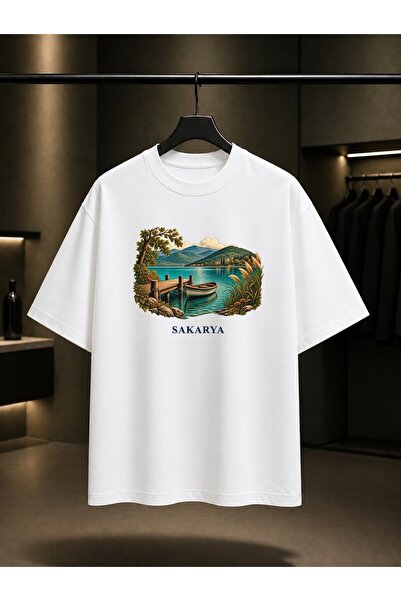 fame-stoned Sakarya Sapanca Lake Printed Unisex 100% Cotton T-Shirt