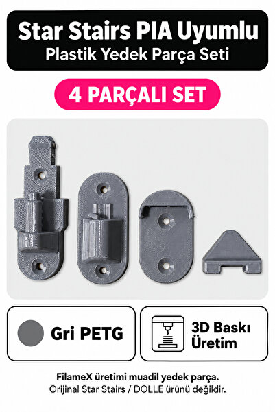 Çocuk Güvenlik Kapısı Plastik Yedek Parça Seti 4 Parça (Star Stairs PIA Uyumlu)