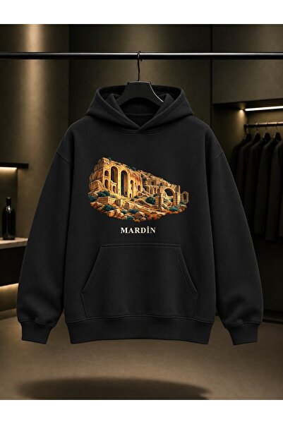 fame-stoned Mardin Dara Ancient City Printed Unisex 100% Cotton Hooded Sweats...