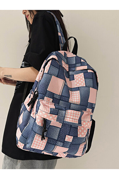 Take Two By Styli Patchwork Denim Backpack