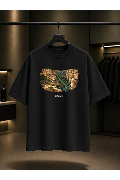 fame-stoned Uşak Ulubey Canyon Printed Unisex 100% Cotton T-Shirt