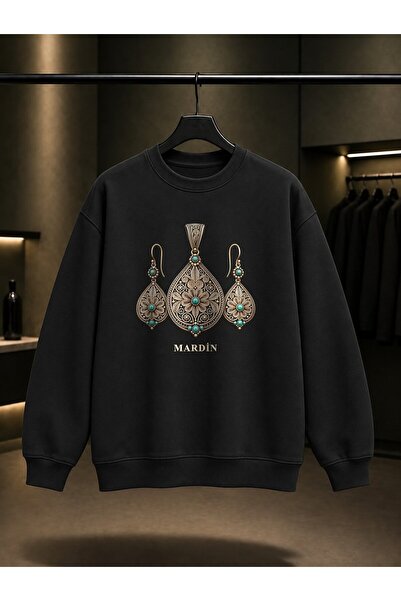 fame-stoned Mardin Telkâri Printed Unisex 100% Cotton Sweatshirt