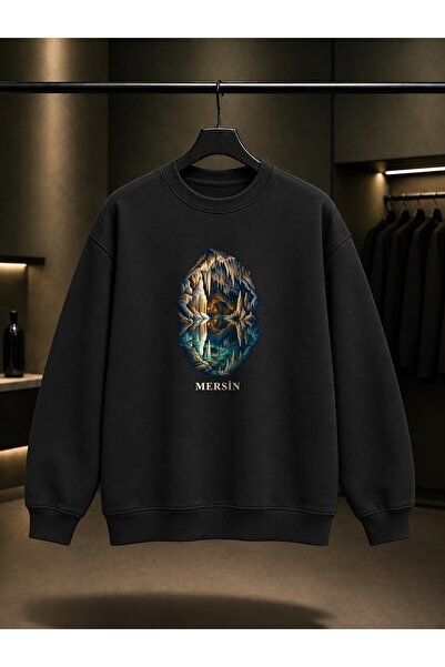 fame-stoned Mersin Gilindire Cave Printed Unisex 100% Cotton Sweatshirt
