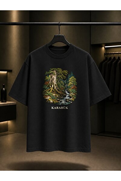 fame-stoned Karabük Yenice Forests Printed Unisex 100% Cotton T-Shirt