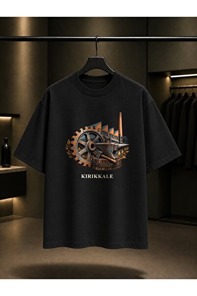 fame-stoned Kırıkkale Industrial Heritage Printed Unisex 100% Cotton T-Shirt