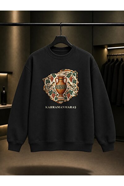 fame-stoned Kahramanmaraş Germanicia Mosaic Printed Unisex 100% Cotton Sweats...