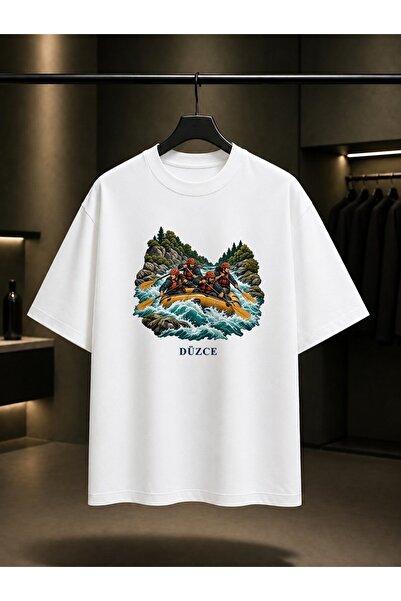 fame-stoned Düzce Melen Rafting Printed Unisex 100% Cotton T-Shirt