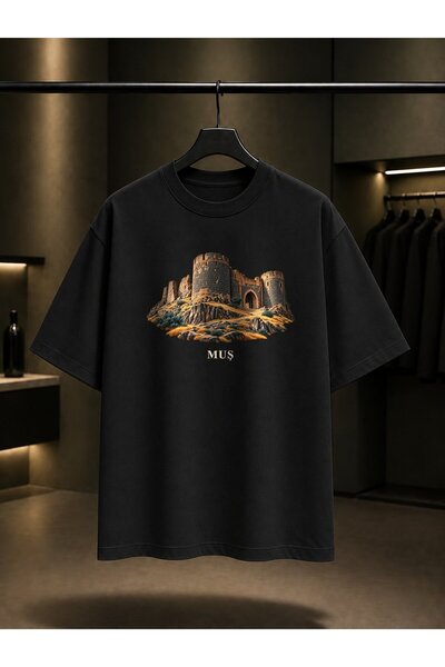 fame-stoned Mus Malazgirt Castle Printed Unisex 100% Cotton T-Shirt