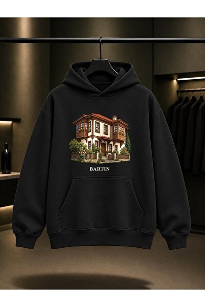fame-stoned Bartin Houses Printed Unisex 100% Cotton Hooded Sweatshirt