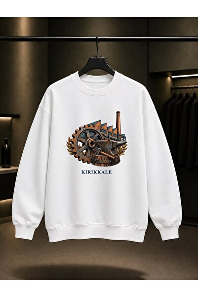 fame-stoned Kırıkkale Industrial Heritage Printed Unisex 100% Cotton Sweatshirt