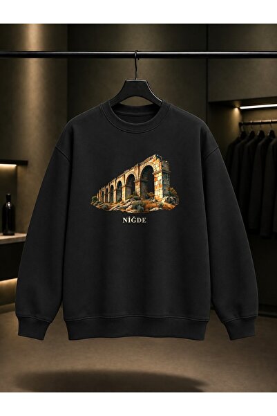 fame-stoned Niğde Tyana Water Belts Printed Unisex 100% Cotton Sweatshirt
