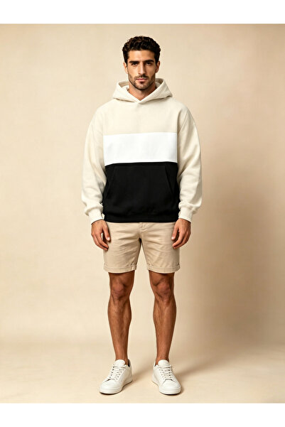 Take Two By Styli Color Block Pullover Hoodie