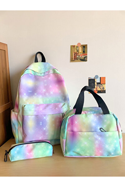 Take Two By Styli 3Pcs Cartoon Print Nylon Backpack Set