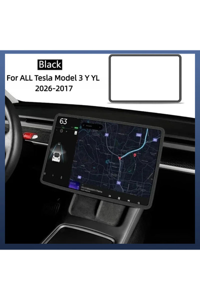 Choice إطار شاشة أسود لجميع موديلات تسلا 3 و Y و YL 2026-2017، غطاء حماية مرآ...