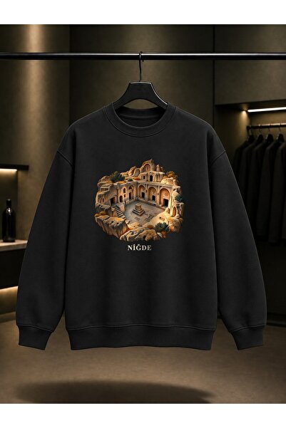 fame-stoned Nigde Gümüşler Monastery Printed Unisex 100% Cotton Sweatshirt