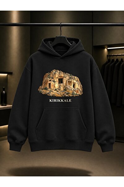 fame-stoned Kırıkkale Ceritkale Printed Unisex 100% Cotton Hooded Sweatshirt