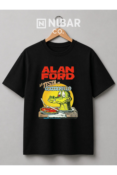 NUBAR CO. Tricou Alan Ford Vintage Comic unisex din bumbac premium cu design ...