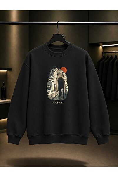 fame-stoned Hatay Titus Tunnel Printed Unisex 100% Cotton Sweatshirt