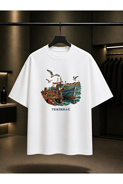 fame-stoned Tekirdağ Marmara Fisherman Printed Unisex 100% Cotton T-Shirt