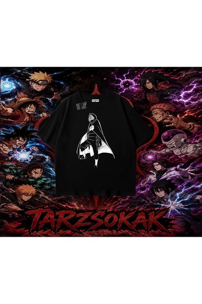 Tarzsokak تي شيرت Itachi Uchiha Naruto Anime Character كبير الحجم للجنسين بال...