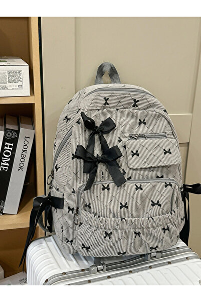 Take Two By Styli Grey Bow Backpack