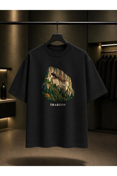 fame-stoned Trabzon Sümela Printed Unisex 100% Cotton T-Shirt