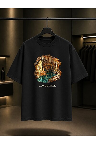 fame-stoned Zonguldak Gökgöl Cave Printed Unisex 100% Cotton T-Shirt