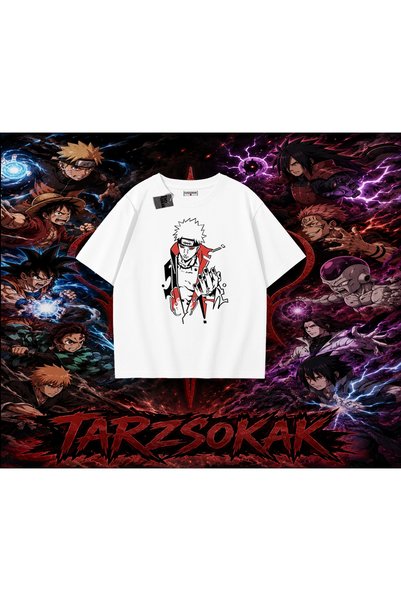 Tarzsokak تي شيرت Pain nagato Naruto Anime Character كبير الحجم للجنسين باللو...