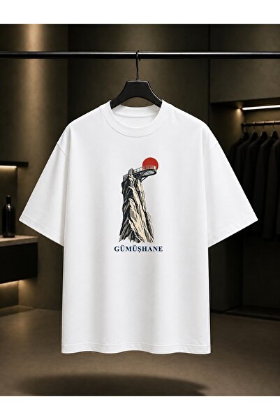 fame-stoned Gümüşhane Torul Pine Sailing Terrace Printed Unisex 100% Cotton T...