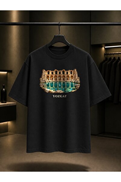 fame-stoned Yozgat Sarıkaya Roman Bath Printed Unisex 100% Cotton T-Shirt