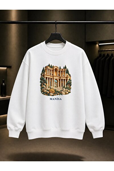 fame-stoned Manisa Sardes Printed Unisex 100% Cotton Sweatshirt