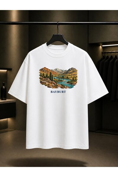 fame-stoned Bayburt Çoruh Valley Printed Unisex 100% Cotton T-Shirt