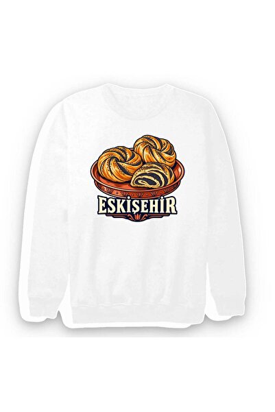 fame-stoned Eskişehir Poppy Printed Unisex 100% Cotton Sweatshirt